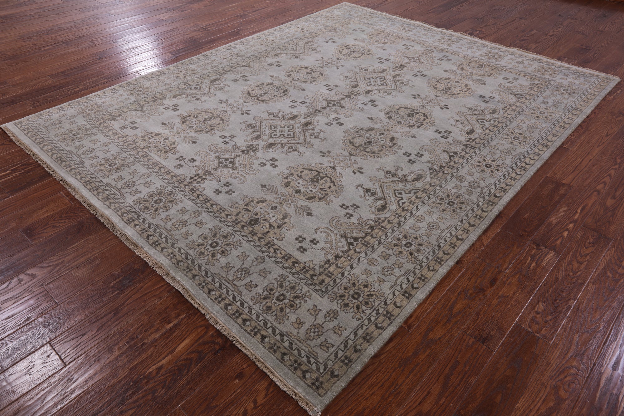 Turkish Oushak Hand Knotted Wool Rug - 7' 11" X 10' 0" - Golden Nile