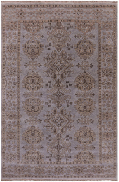 Turkish Oushak Hand Knotted Wool Rug - 5' 10" X 9' 0" - Golden Nile