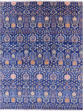 Blue Turkish Oushak Hand Knotted Wool Rug - 9' 3" X 12' 2" - Golden Nile