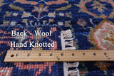 Blue Turkish Oushak Hand Knotted Wool Rug - 9' 3" X 12' 2" - Golden Nile