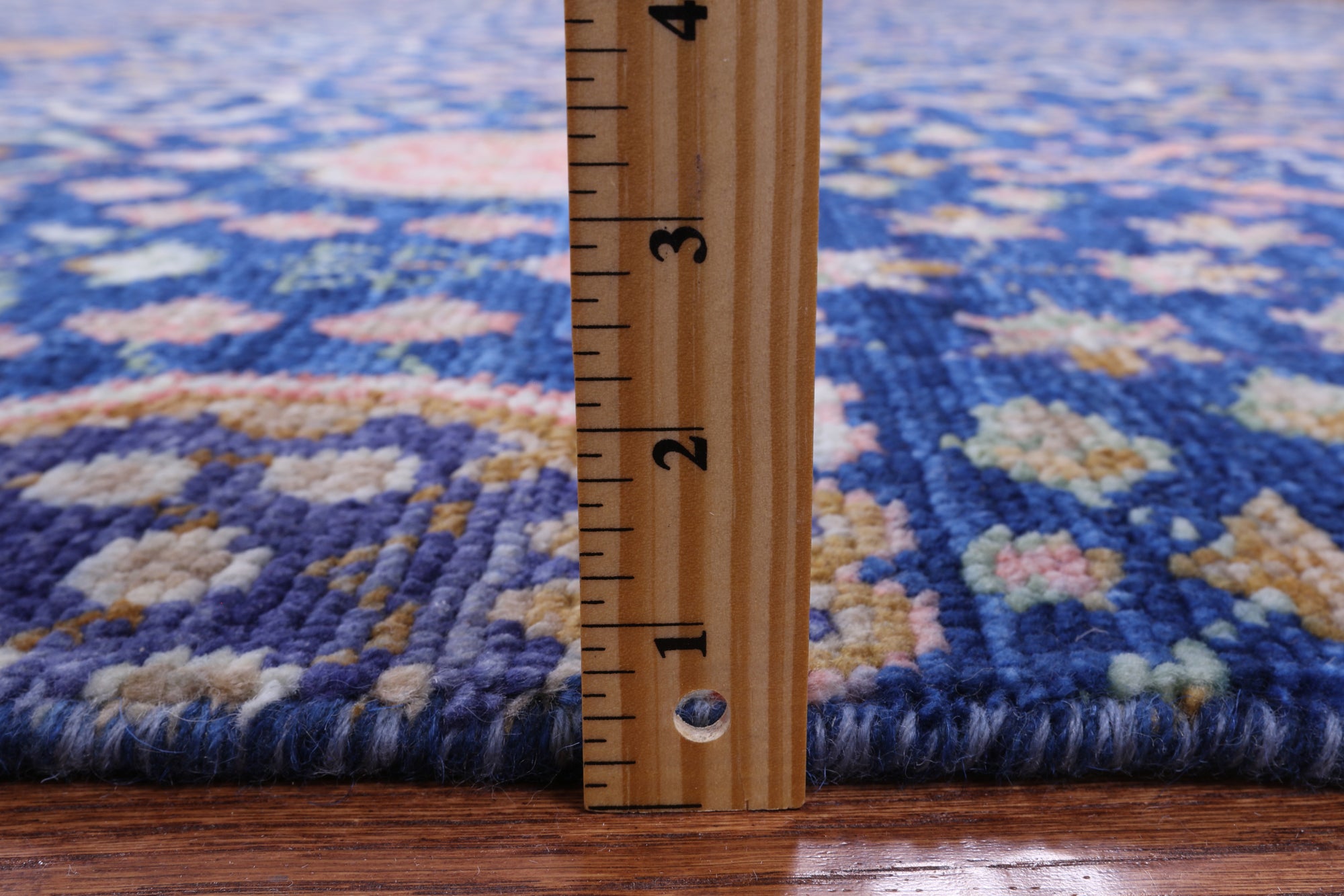 Blue Turkish Oushak Hand Knotted Wool Rug - 9' 3" X 12' 2" - Golden Nile