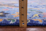 Blue Turkish Oushak Hand Knotted Wool Rug - 9' 2" X 12' 3" - Golden Nile