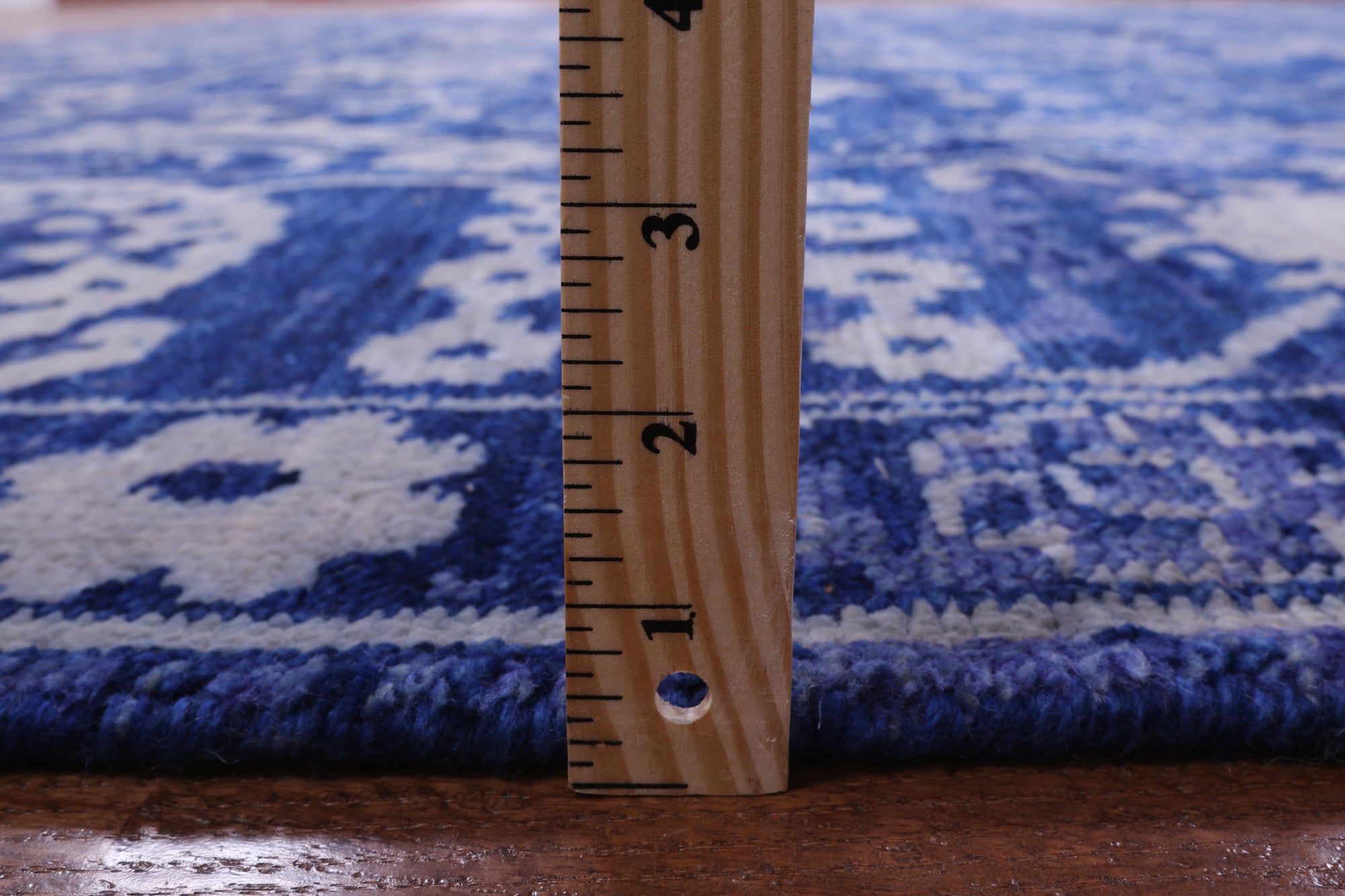 Blue Square Turkish Oushak Hand Knotted Wool Rug - 9' 3" X 9' 2" - Golden Nile