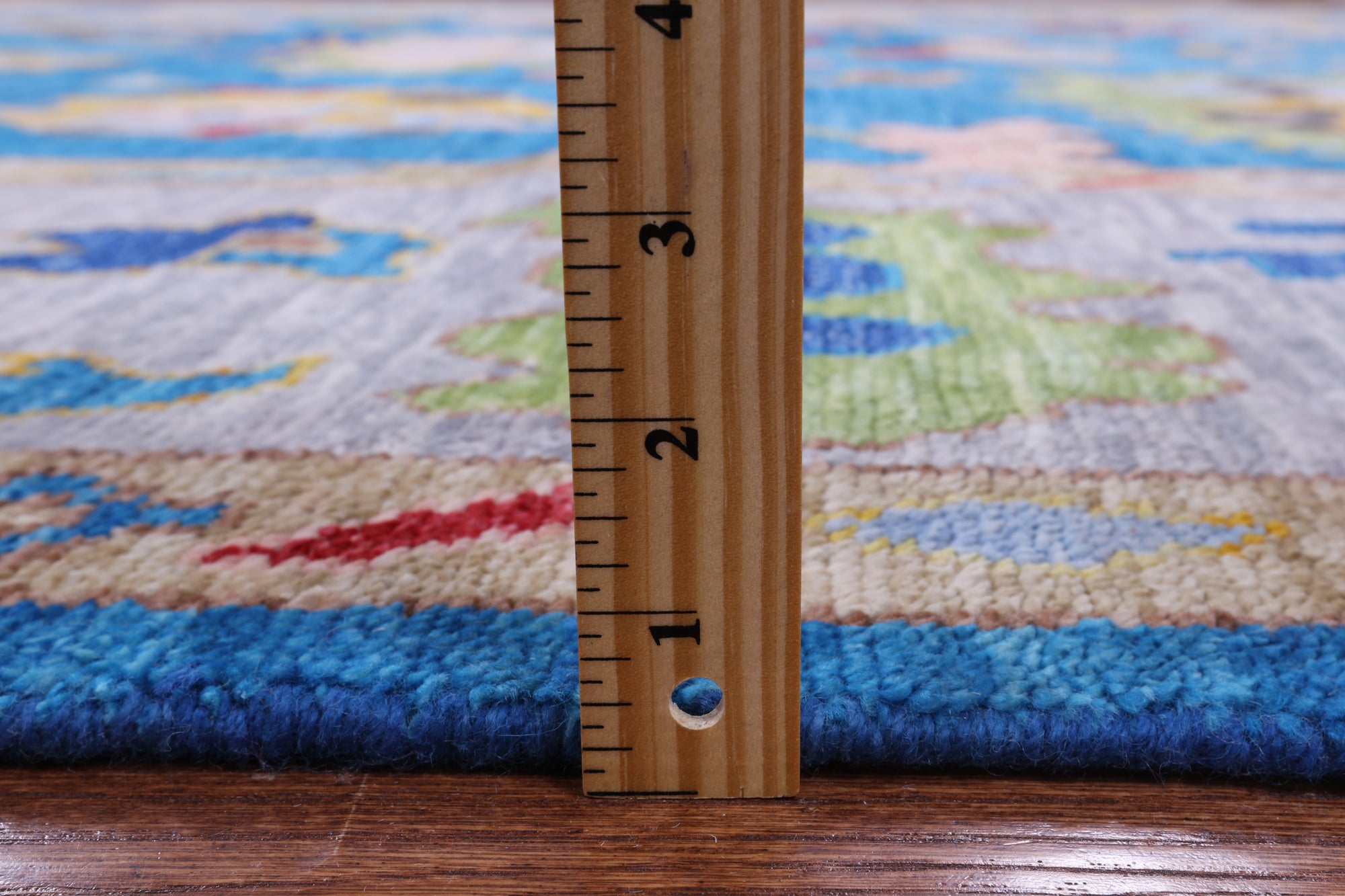 Blue Turkish Oushak Hand Knotted Wool Rug - 9' 2" X 12' 3" - Golden Nile