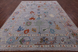 Grey Turkish Oushak Handmade Wool Rug - 9' 2" X 12' 1" - Golden Nile