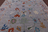 Grey Turkish Oushak Handmade Wool Rug - 9' 2" X 12' 1" - Golden Nile