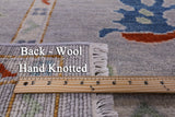 Grey Turkish Oushak Handmade Wool Rug - 9' 2" X 12' 1" - Golden Nile