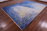 Abstract Modern Hand Knotted Wool Rug - 9' 3" X 12' 3" - Golden Nile
