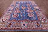 Blue Turkish Oushak Handmade Wool Rug - 9' 1" X 12' 3" - Golden Nile