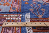Blue Turkish Oushak Handmade Wool Rug - 9' 1" X 12' 3" - Golden Nile