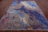 Abstract Contemporary Handmade Wool Rug - 9' 3" X 11' 11" - Golden Nile