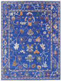 Blue Turkish Oushak Hand Knotted Wool Rug - 9' 3" X 12' 2" - Golden Nile