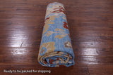 Blue Turkish Oushak Handmade Wool Rug - 8' 1" X 10' 1" - Golden Nile