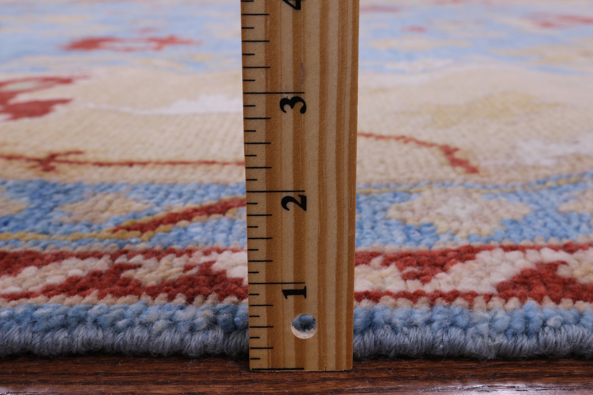 Blue Turkish Oushak Handmade Wool Rug - 8' 1" X 10' 1" - Golden Nile