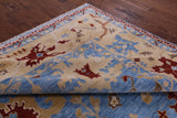 Blue Turkish Oushak Handmade Wool Rug - 8' 1" X 10' 1" - Golden Nile