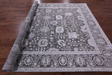 Grey Persian Hand Knotted Wool & Silk Rug - 9' 1" X 12' 2" - Golden Nile
