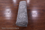 Grey Persian Hand Knotted Wool & Silk Rug - 9' 1" X 12' 2" - Golden Nile