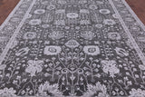 Grey Persian Hand Knotted Wool & Silk Rug - 9' 1" X 12' 2" - Golden Nile