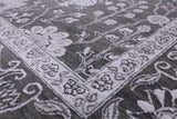Grey Persian Hand Knotted Wool & Silk Rug - 9' 1" X 12' 2" - Golden Nile