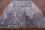 Abstract Contemporary Hand Knotted Wool & Silk Rug - 9' 0" X 12' 0" - Golden Nile