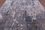 Abstract Contemporary Hand Knotted Wool & Silk Rug - 9' 0" X 12' 0" - Golden Nile