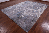 Abstract Contemporary Hand Knotted Wool & Silk Rug - 9' 0" X 12' 0" - Golden Nile