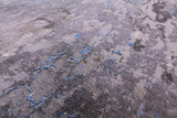 Abstract Contemporary Hand Knotted Wool & Silk Rug - 9' 0" X 12' 0" - Golden Nile