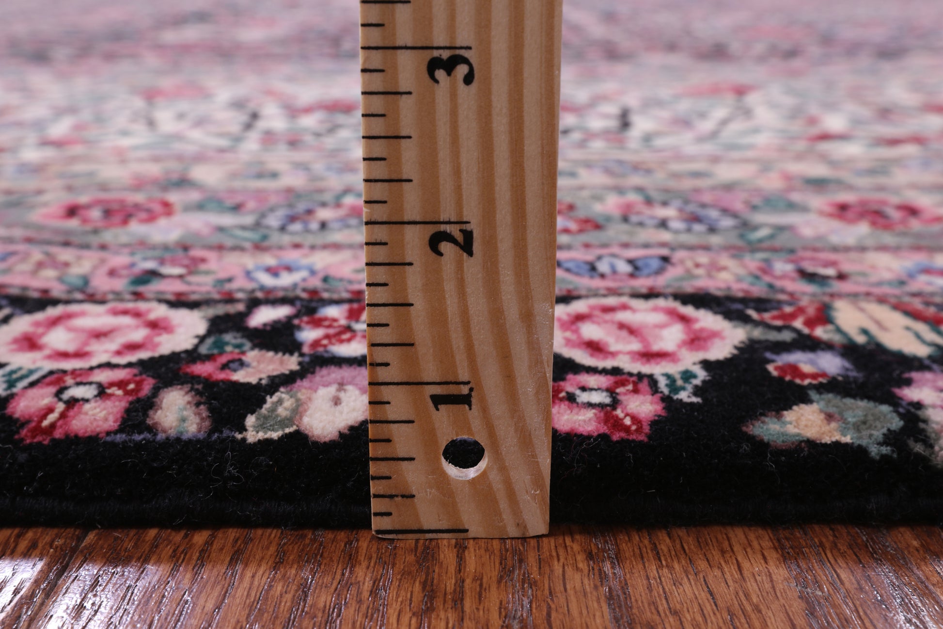 Black Persian Kerman Hand Knotted Wool Rug - 14' 0" X 23' 7" - Golden Nile