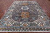Grey Traditional Khotan Hand Knotted Wool Rug - 9' 1" X 12' 3" - Golden Nile