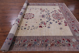 Ivory William Morris Handmade Wool Rug - 9' 0" X 11' 10" - Golden Nile