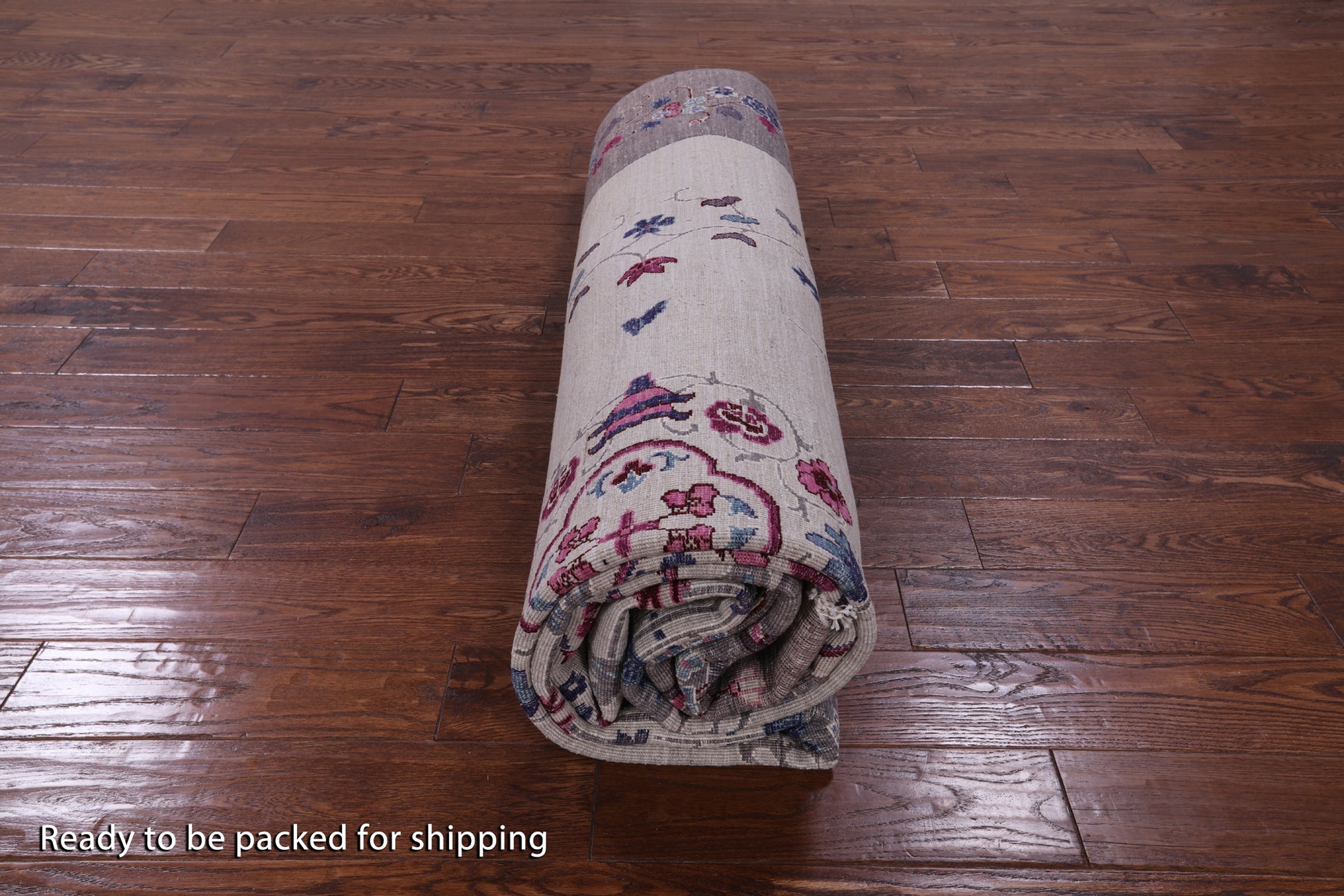 Ivory William Morris Handmade Wool Rug - 9' 0" X 11' 10" - Golden Nile