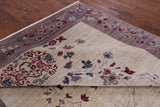 Ivory William Morris Handmade Wool Rug - 9' 0" X 11' 10" - Golden Nile