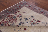 Ivory William Morris Handmade Wool Rug - 9' 0" X 11' 10" - Golden Nile