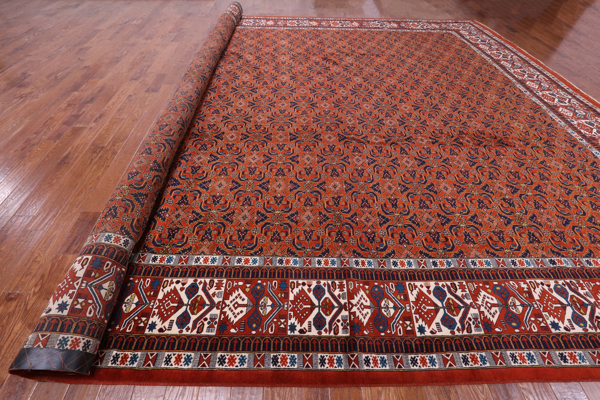 Fine Persian Bijar Hand Knotted Wool On Wool Rug - 15' 8" X 25' 5" - Golden Nile