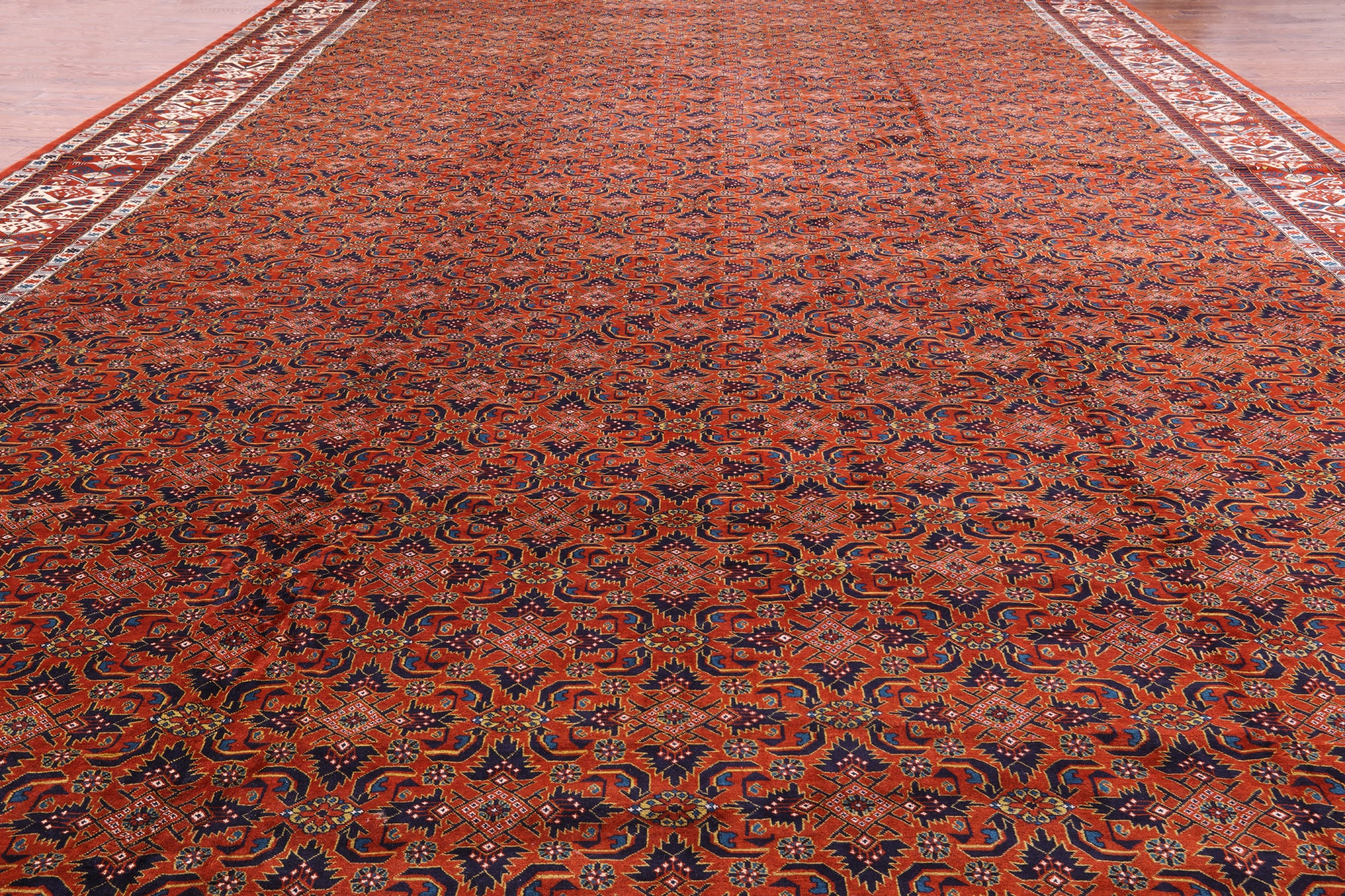 Fine Persian Bijar Hand Knotted Wool On Wool Rug - 15' 8" X 25' 5" - Golden Nile