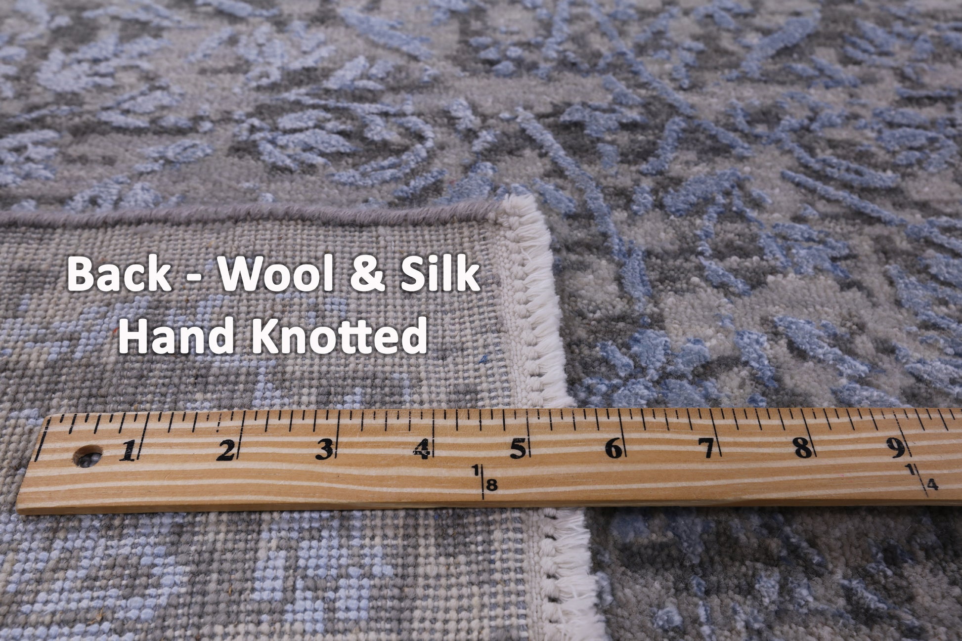 Persian Hand Knotted Wool & Silk Rug - 9' 0" X 12' 3" - Golden Nile
