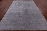 Grey Abstract Modern Hand Knotted Wool & Silk Rug - 8' 9" X 12' 2" - Golden Nile