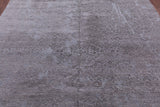 Grey Abstract Modern Hand Knotted Wool & Silk Rug - 8' 9" X 12' 2" - Golden Nile