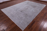 Grey Abstract Modern Hand Knotted Wool & Silk Rug - 8' 9" X 12' 2" - Golden Nile