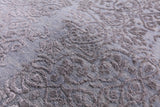Grey Abstract Modern Hand Knotted Wool & Silk Rug - 8' 9" X 12' 2" - Golden Nile