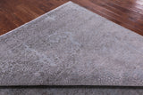Grey Abstract Modern Hand Knotted Wool & Silk Rug - 8' 9" X 12' 2" - Golden Nile