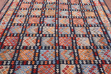 Reversible Kilim Flat Weave Wool On Wool Rug - 8' 2" X 9' 6" - Golden Nile