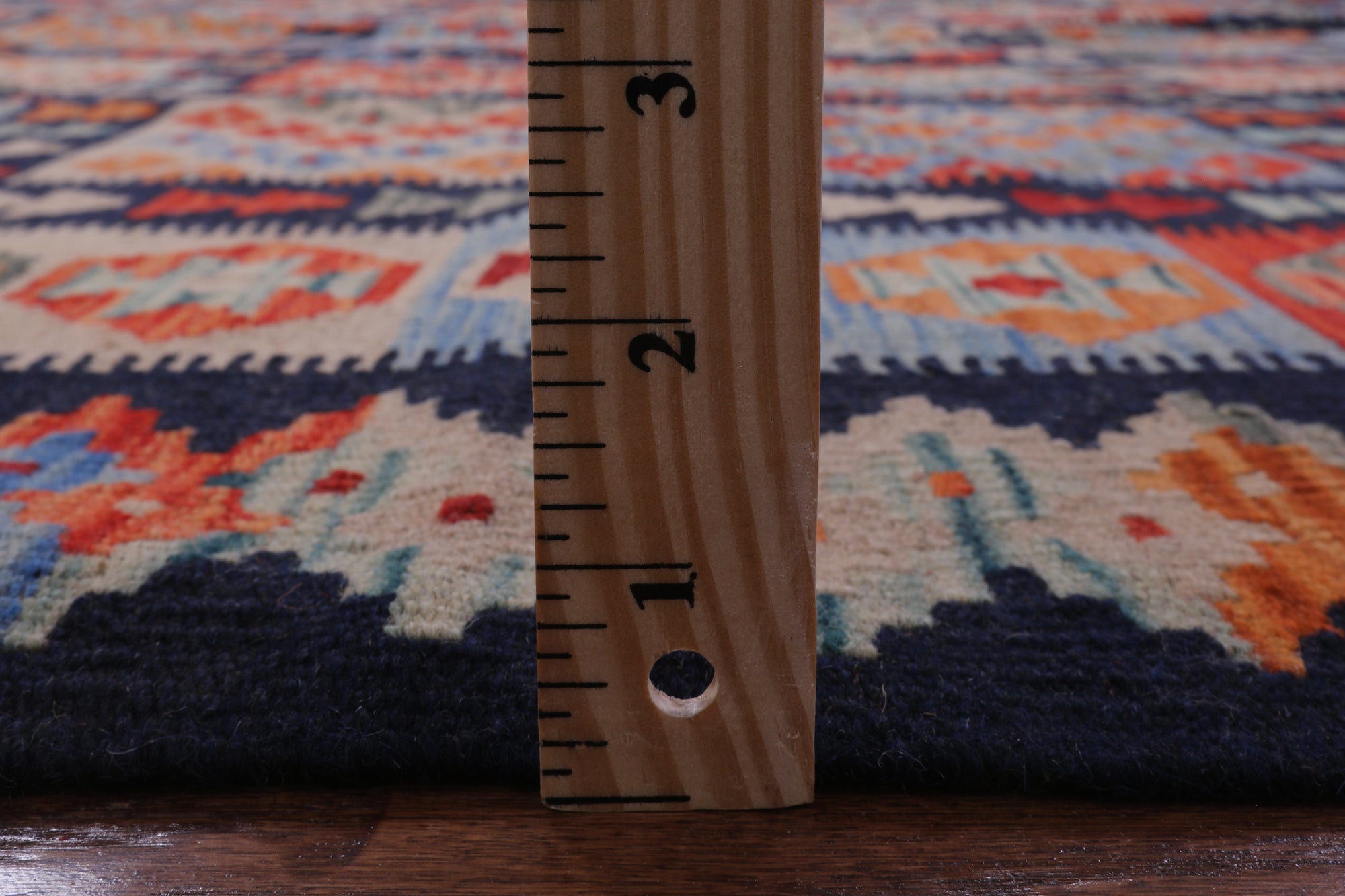 Reversible Kilim Flat Weave Wool On Wool Rug - 8' 2" X 9' 6" - Golden Nile