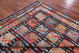 Reversible Kilim Flat Weave Wool On Wool Rug - 8' 2" X 9' 6" - Golden Nile