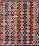 Reversible Kilim Flat Weave Wool On Wool Rug - 8' 8" X 10' 1" - Golden Nile