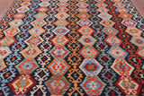 Reversible Kilim Flat Weave Wool On Wool Rug - 8' 8" X 10' 1" - Golden Nile