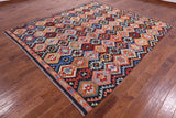 Reversible Kilim Flat Weave Wool On Wool Rug - 8' 8" X10' 0" - Golden Nile