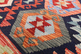 Reversible Kilim Flat Weave Wool On Wool Rug - 8' 8" X10' 0" - Golden Nile