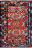 Reversible Kilim Flat Weave Wool On Wool Rug - 6' 9 X 9' 9" - Golden Nile