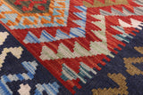 Reversible Kilim Flat Weave Wool On Wool Rug - 6' 9 X 9' 9" - Golden Nile